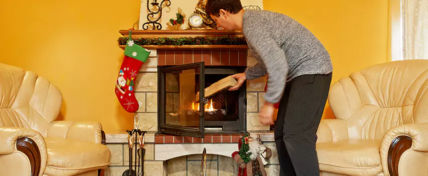 Rusted Metal Fireplace Restoration in Hercules, California
